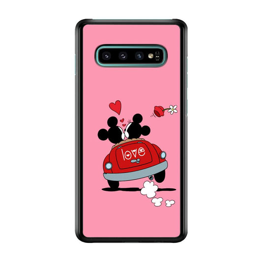 Minnie Ride in The Car Samsung Galaxy S10 Case-Plastic / Full Wrap (3D Case)-Xtracase