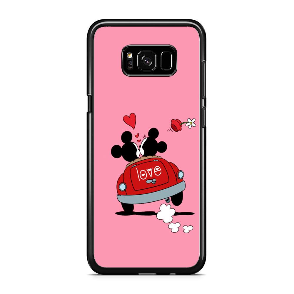 Mickey and Minnie Ride in The Car Samsung Galaxy S8 Case-Rubber / Black (2D Case)-Xtracase