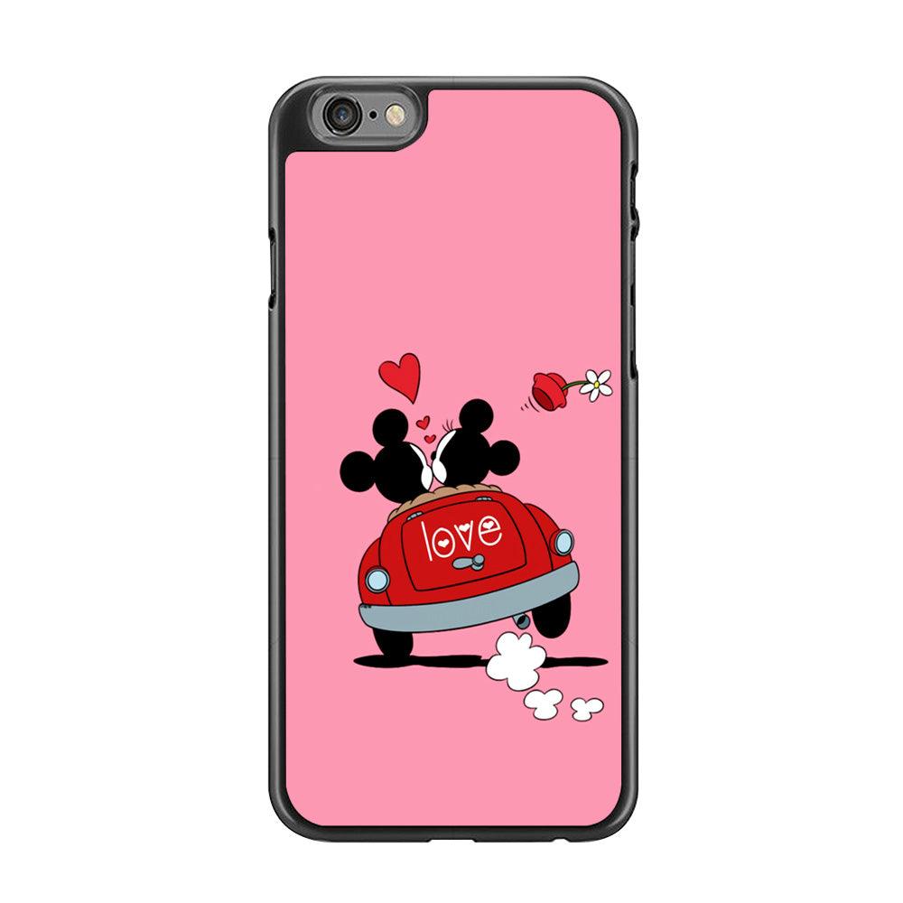 Mickey and Minnie Ride in The Car iPhone 6 | 6s Case-Rubber / Black (2D Case)-Xtracase