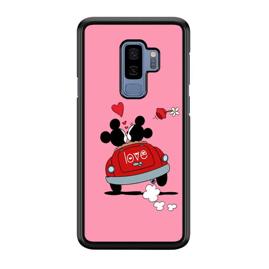 Mickey and Minnie Ride in The Car Samsung Galaxy S9 Plus Case-Rubber / Black (2D Case)-Xtracase