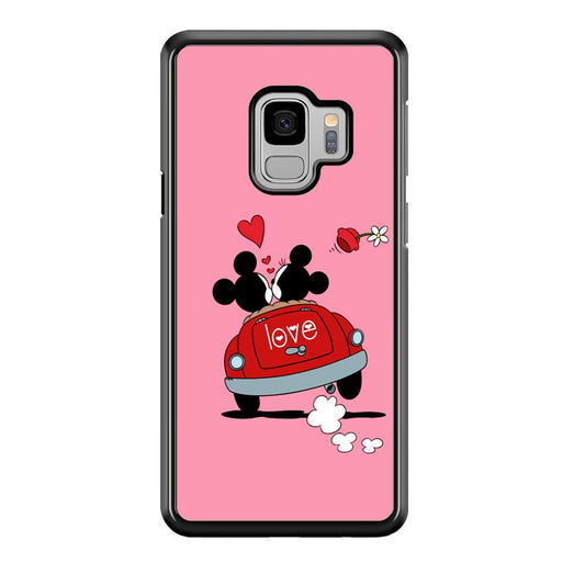 Mickey and Minnie Ride in The Car Samsung Galaxy S9 Case-Rubber / Black (2D Case)-Xtracase