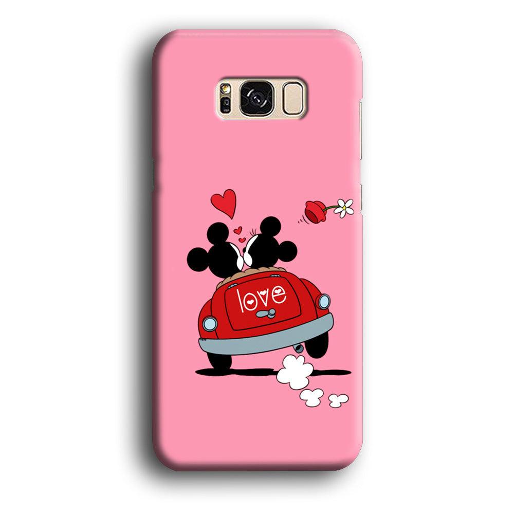 Mickey and Minnie Ride in The Car Samsung Galaxy S8 Case-Plastic / Full Wrap (3D Case)-Xtracase