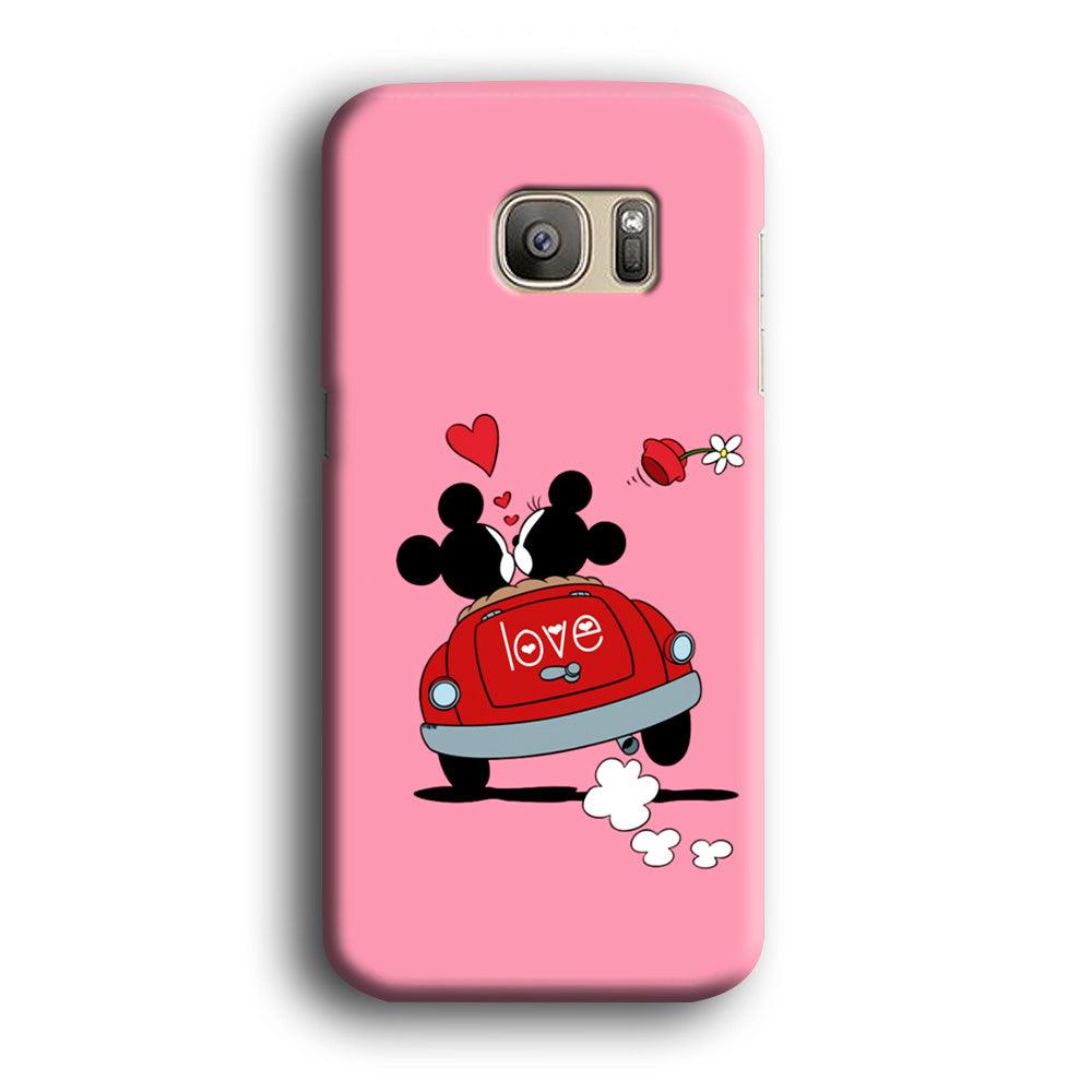 Mickey and Minnie Ride in The Car Samsung Galaxy S7 Edge Case-Plastic / Full Wrap (3D Case)-Xtracase