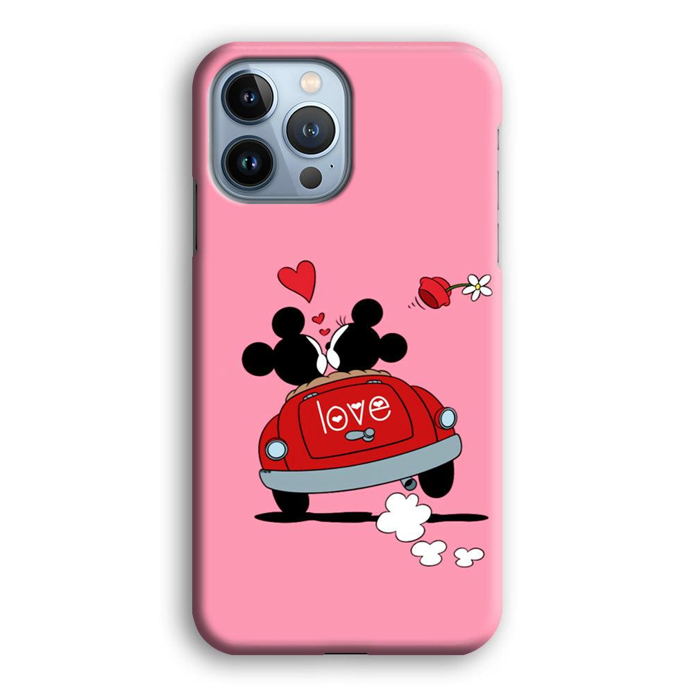 Mickey and Minnie Ride in The Car iPhone 13 Pro Max Case-Plastic / Full Wrap (3D Case)-Xtracase