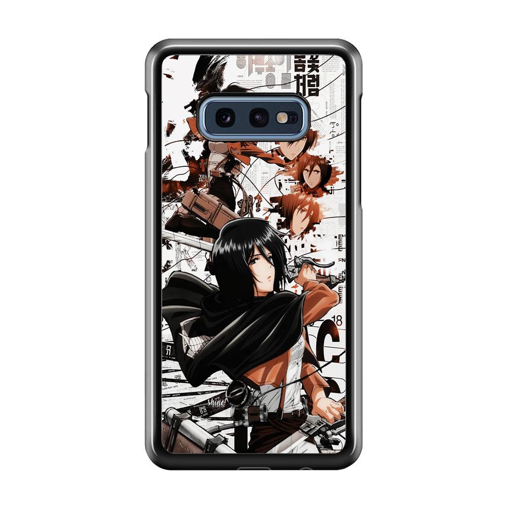 Mikasa Ackerman Shingeki no Kyojin Samsung Galaxy S10E Case-Plastic / Full Wrap (3D Case)-Xtracase