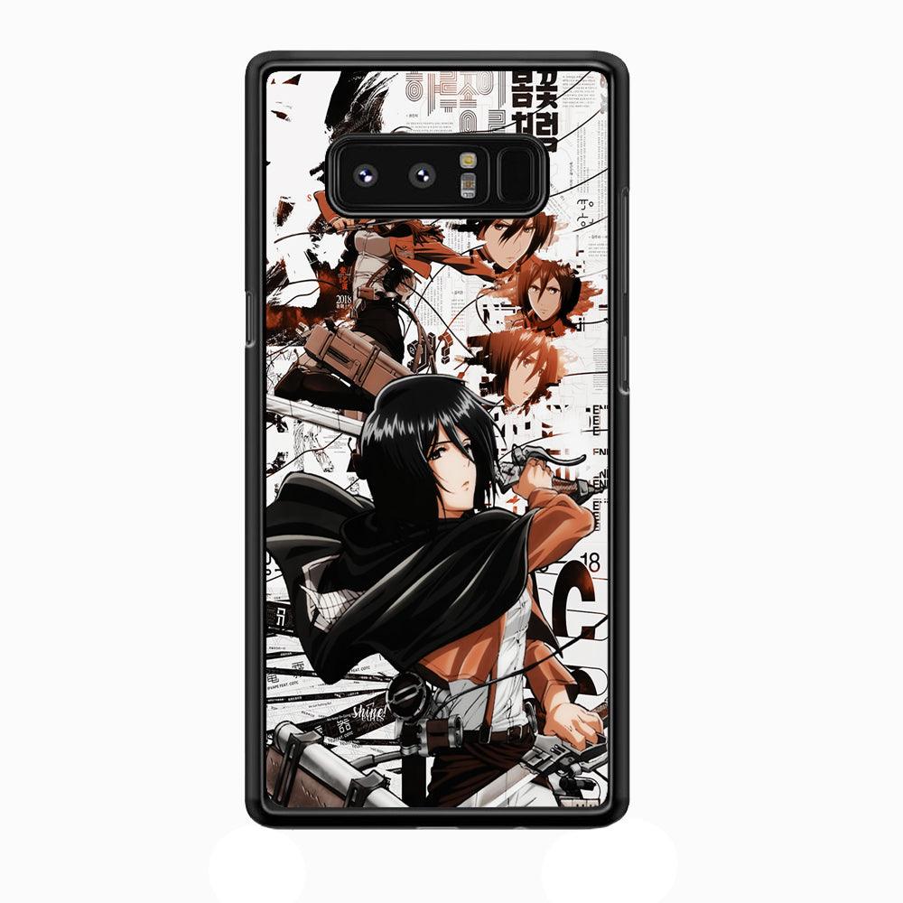 Mikasa Ackerman Shingeki no Kyojin Samsung Galaxy Note 8 Case-Plastic / Full Wrap (3D Case)-Xtracase