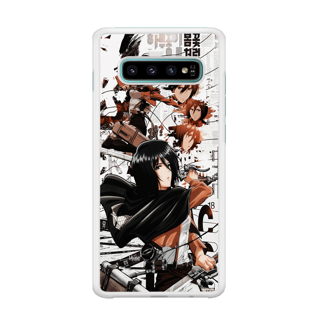 Mikasa Ackerman Shingeki no Kyojin Samsung Galaxy S10 Case