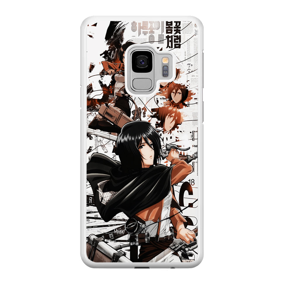Mikasa Ackerman Shingeki no Kyojin Samsung Galaxy S9 Case