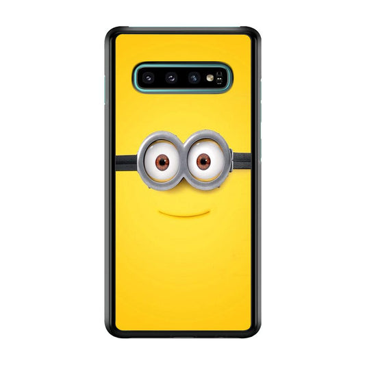 Minion Smiley Face Samsung Galaxy S10 Case-Plastic / Full Wrap (3D Case)-Xtracase