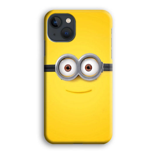 Minion Smiley Face iPhone 13 Mini Case-Plastic / Full Wrap (3D Case)-Xtracase