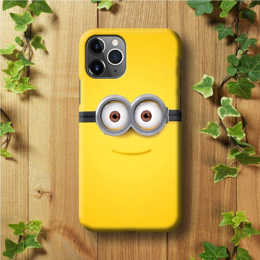 Minion Smiley Face iPhone 11 Pro Max Case-Plastic / Full Wrap (3D Case)-Xtracase