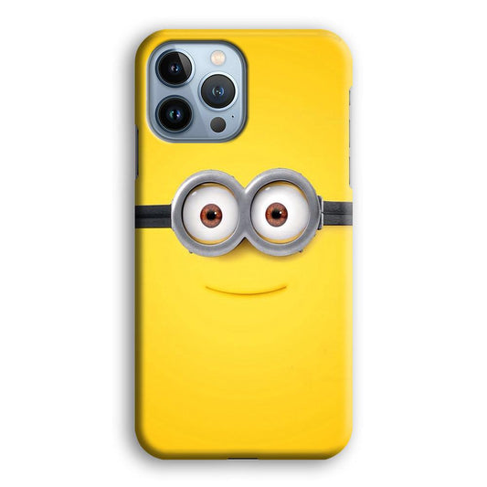Minion Smiley Face iPhone 13 Pro Case-Plastic / Full Wrap (3D Case)-Xtracase