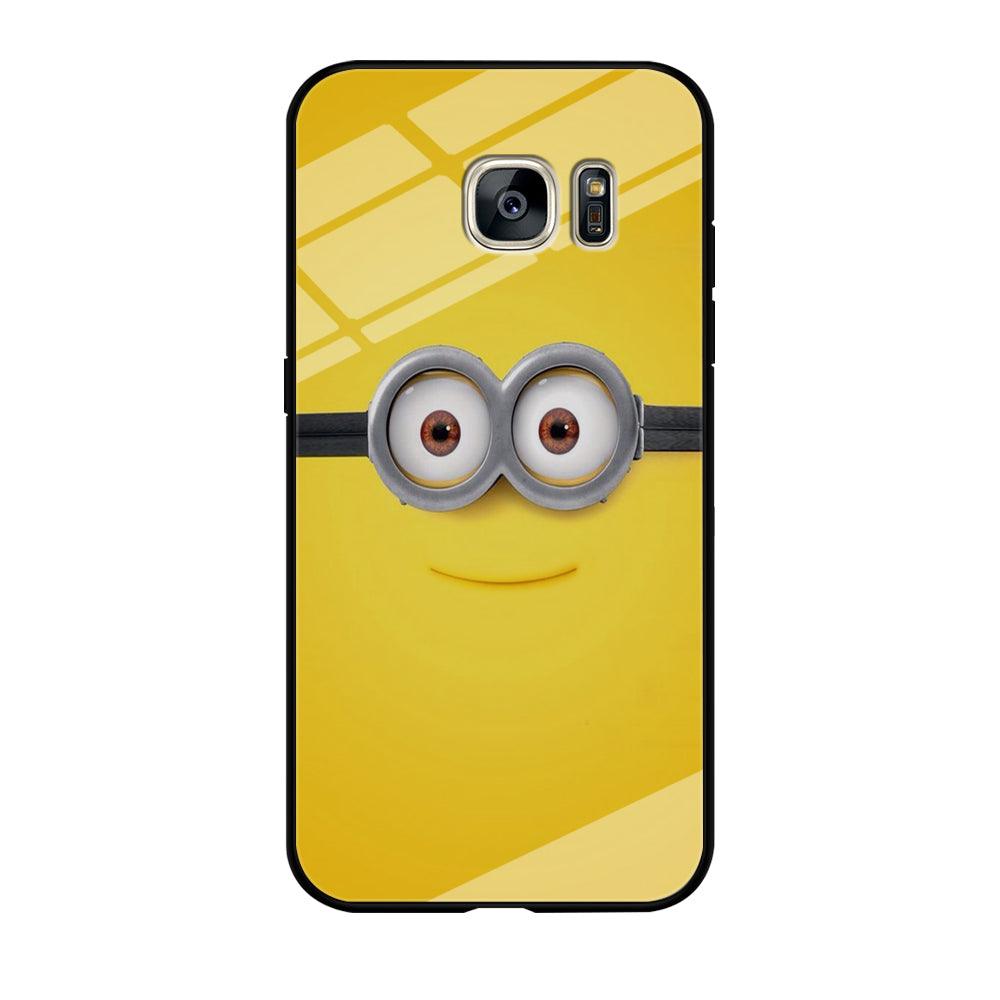 Minion Smiley Face Samsung Galaxy S7 Edge Case-Tempered Glass Case-Xtracase
