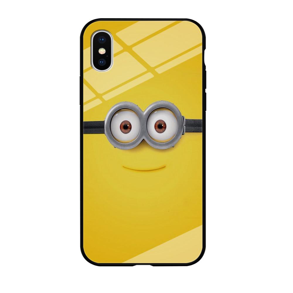 Minion Smiley Face iPhone X Case-Tempered Glass Case-Xtracase