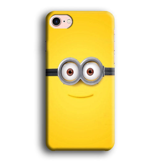 Minion Smiley Face iPhone 8 Case-Plastic / Full Wrap (3D Case)-Xtracase