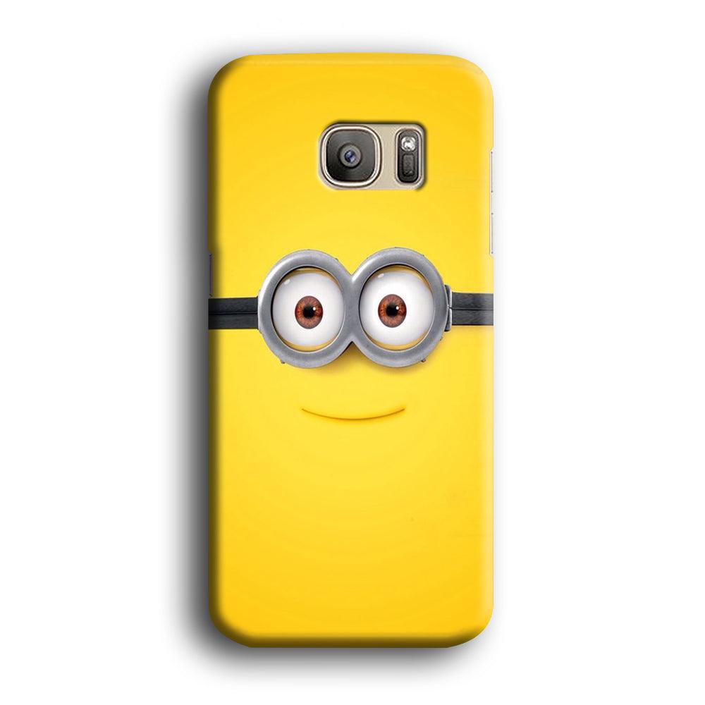 Minion Smiley Face Samsung Galaxy S7 Edge Case-Plastic / Full Wrap (3D Case)-Xtracase