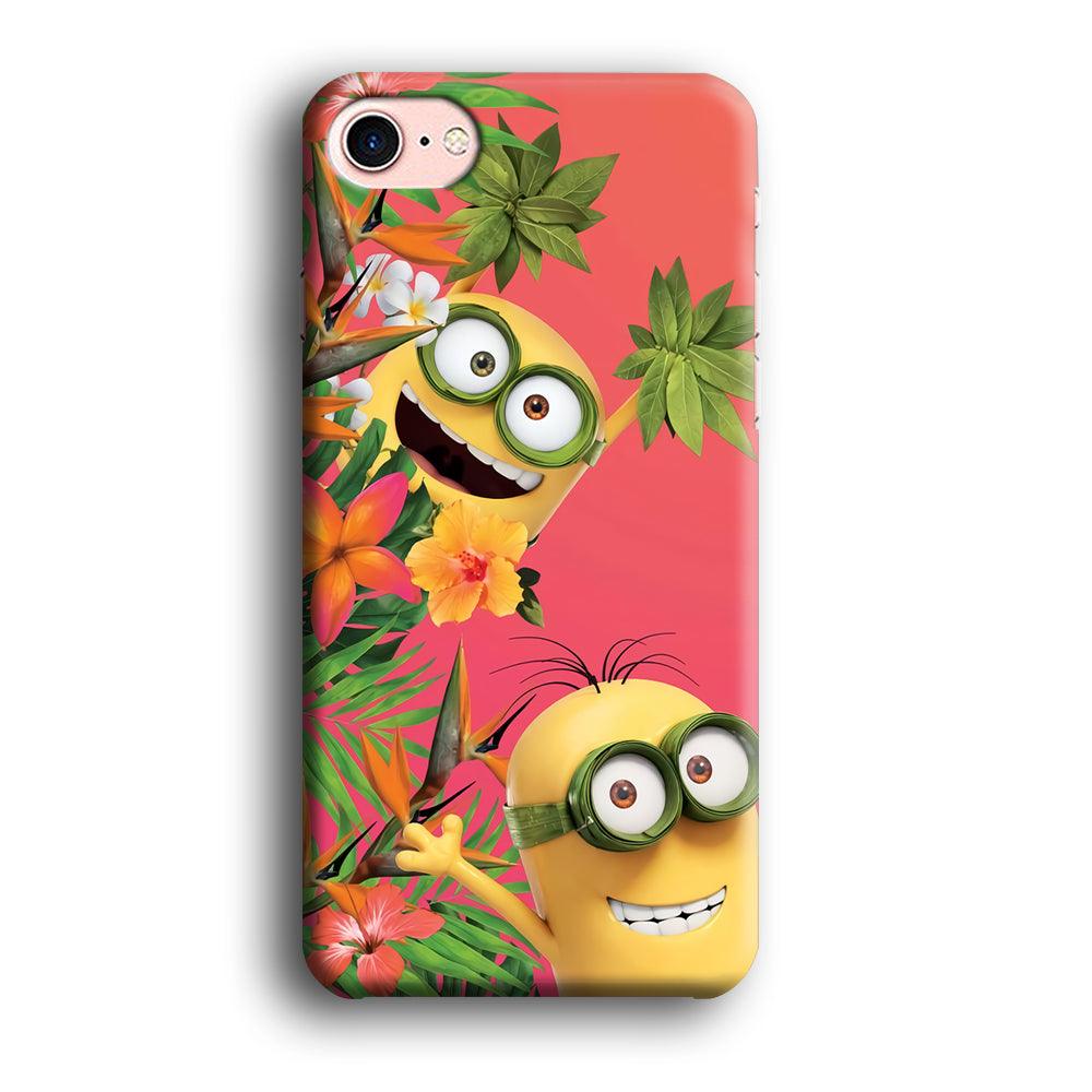 Minions Hide in The Bush iPhone 7 Case-Plastic / Full Wrap (3D Case)-Xtracase