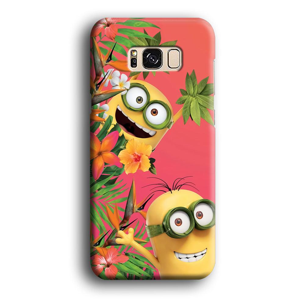 Minions Hide in The Bush Samsung Galaxy S8 Case-Plastic / Full Wrap (3D Case)-Xtracase