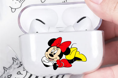 Minnie Mouse Hard Plastic Protective Clear Case Cover For Apple Airpod Pro