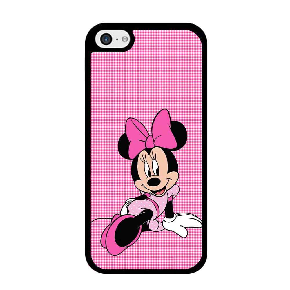 Minnie Mouse Pink Motive iPhone 5 | 5s Case-Rubber / Black (2D Case)-Xtracase