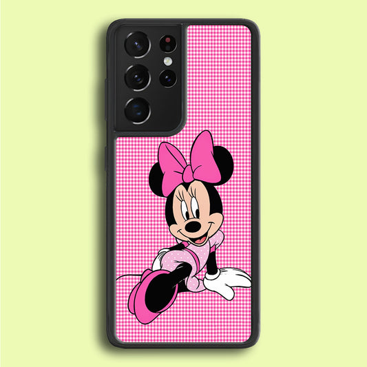 Minnie Mouse Pink Motive Samsung Galaxy S21 Ultra Case