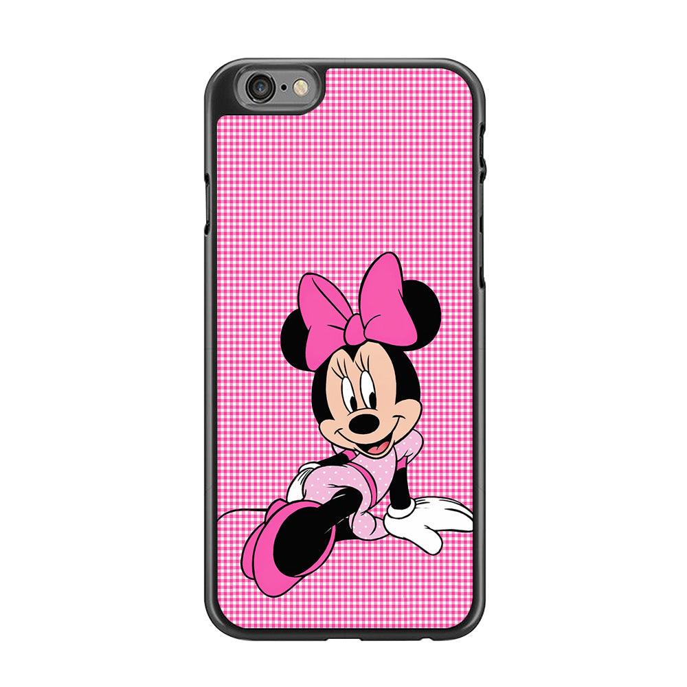 Minnie Mouse Pink Motive iPhone 6 | 6s Case-Rubber / Black (2D Case)-Xtracase