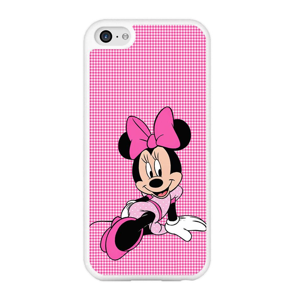 Minnie Mouse Pink Motive iPhone 5 | 5s Case-Rubber / White (2D Case)-Xtracase