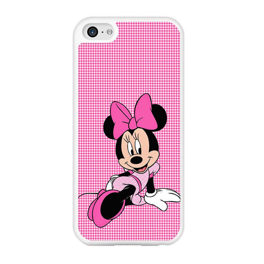 Minnie Mouse Pink Motive iPhone 5 | 5s Case-Rubber / White (2D Case)-Xtracase