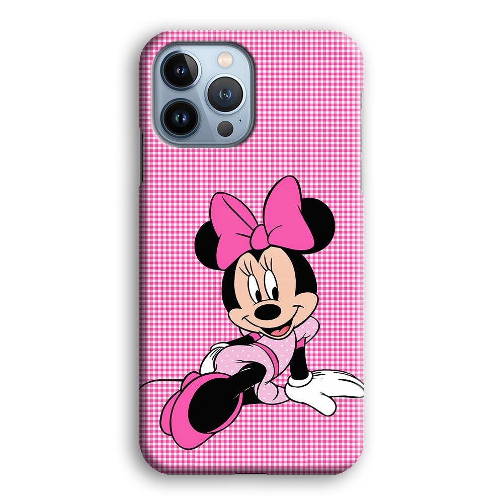 Minnie Mouse Pink Motive iPhone 13 Pro Max Case-Plastic / Full Wrap (3D Case)-Xtracase