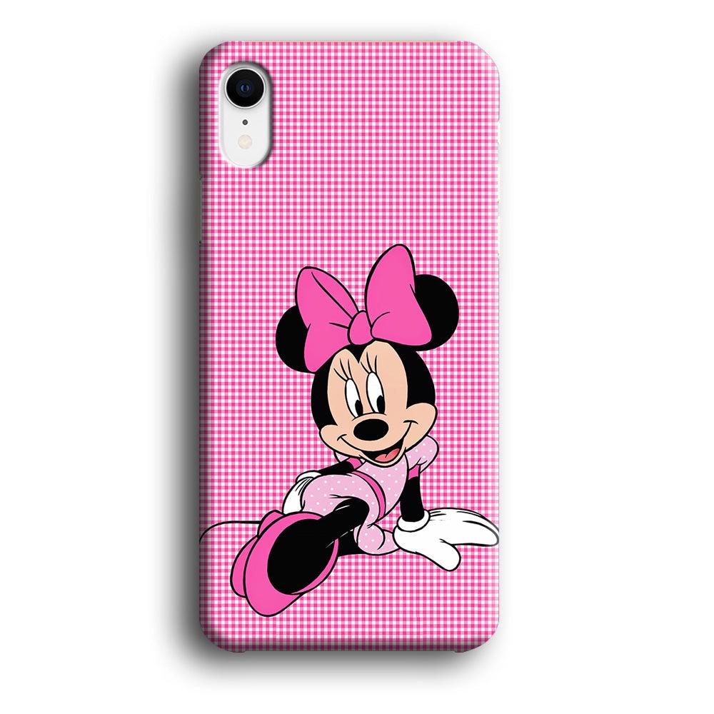 Minnie Mouse Pink Motive iPhone XR Case-Plastic / Full Wrap (3D Case)-Xtracase