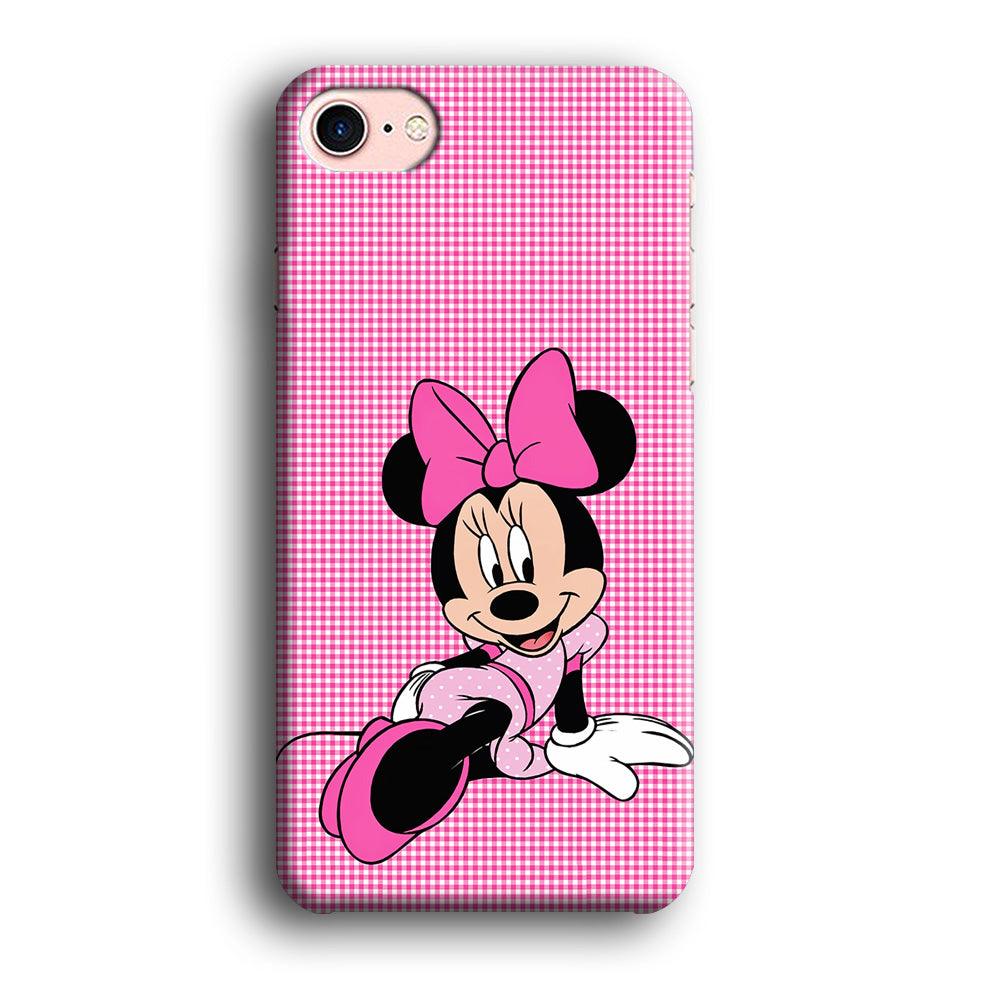 Minnie Mouse Pink Motive iPhone 8 Case-Plastic / Full Wrap (3D Case)-Xtracase