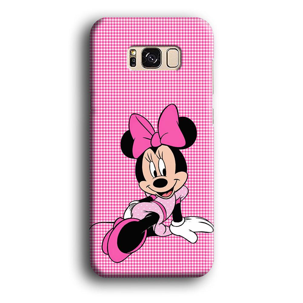 Minnie Mouse Pink Motive Samsung Galaxy S8 Plus Case-Plastic / Full Wrap (3D Case)-Xtracase