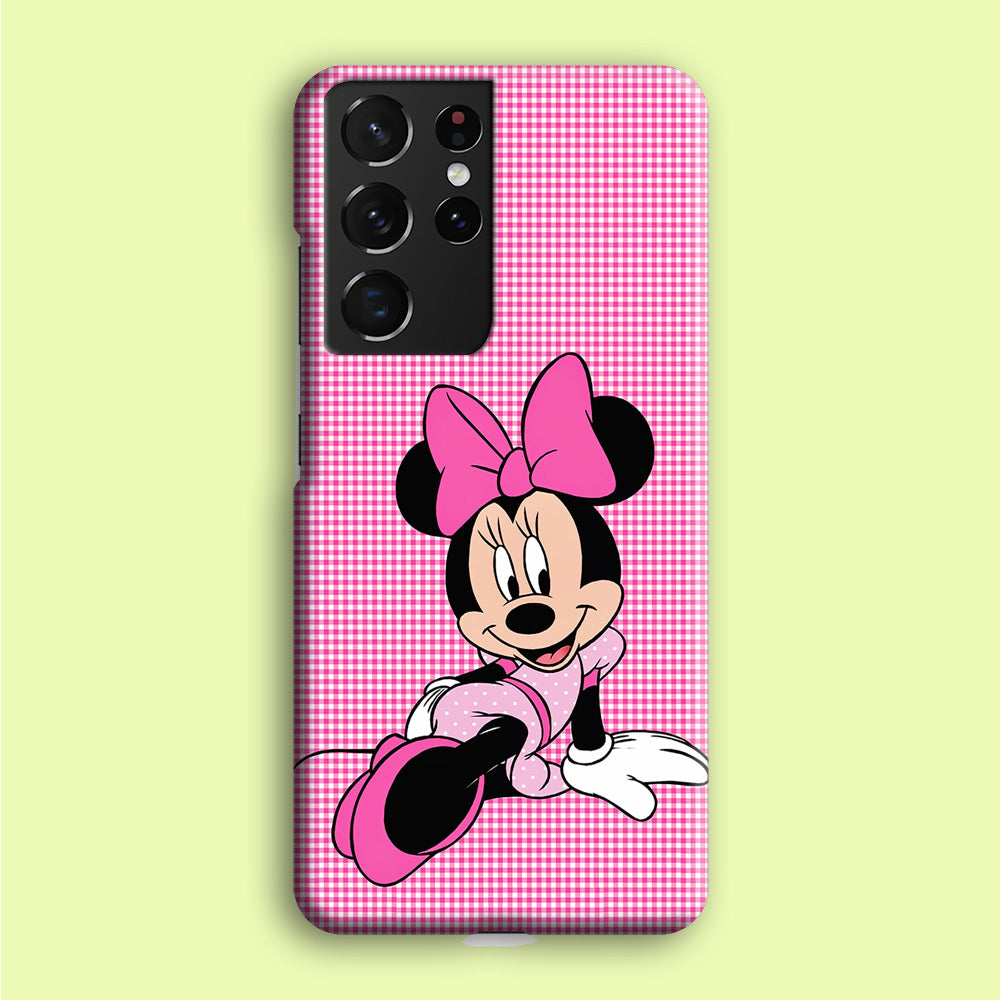 Minnie Mouse Pink Motive Samsung Galaxy S21 Ultra Case