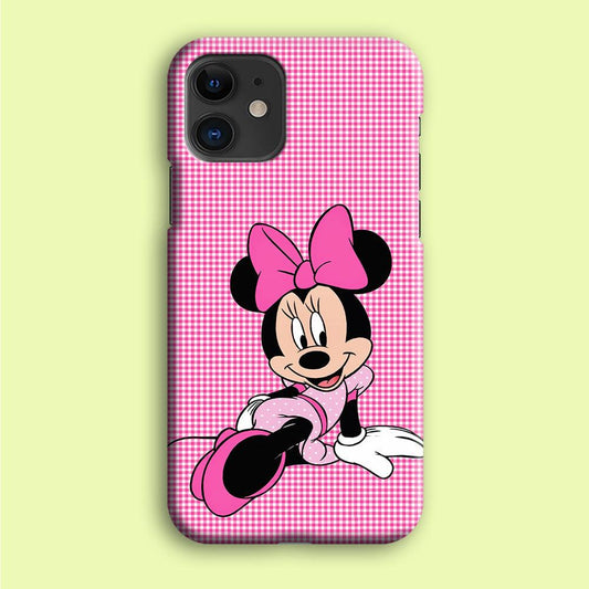 Minnie Mouse Pink Motive iPhone 12 Case-Plastic / Full Wrap (3D Case)-Xtracase