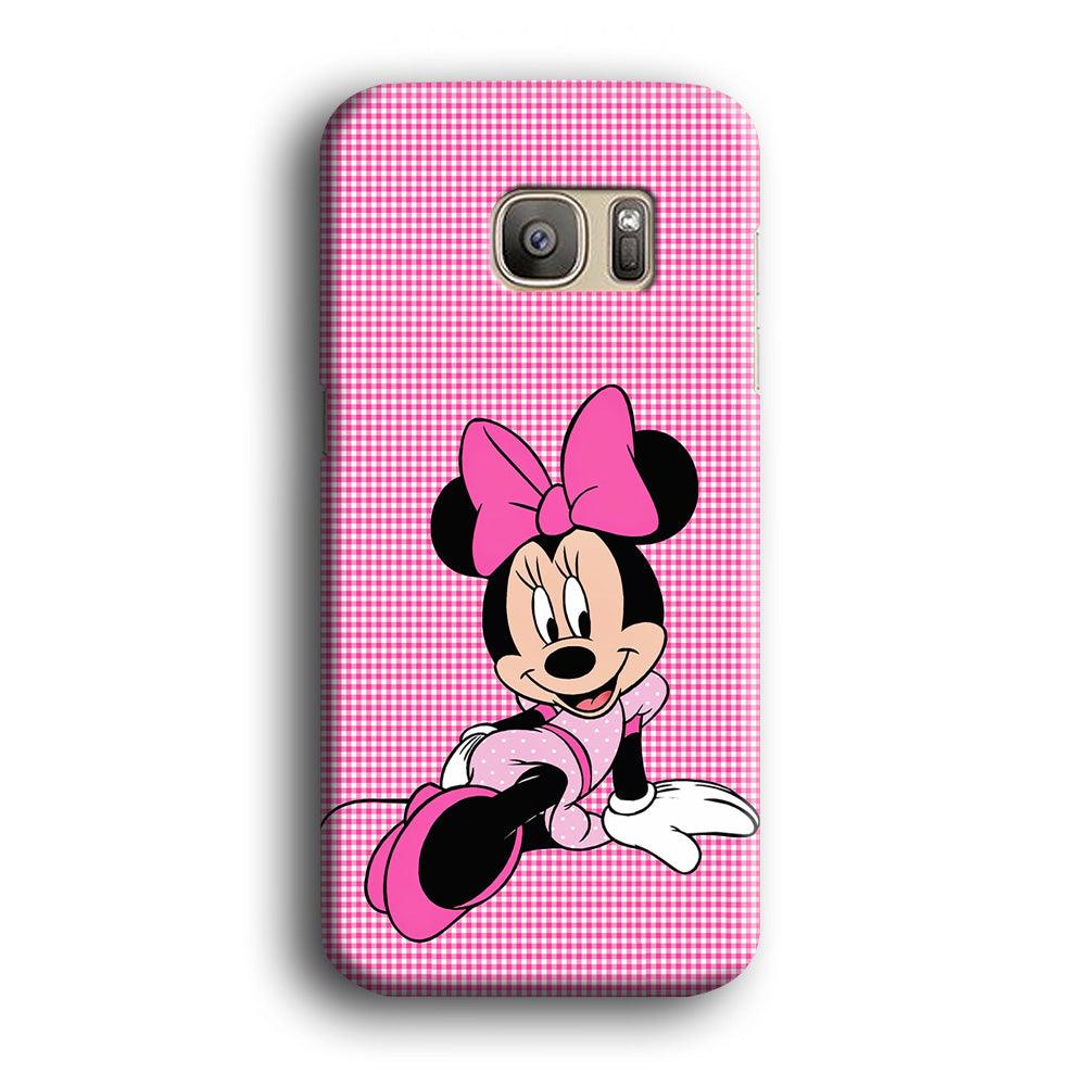Minnie Mouse Pink Motive Samsung Galaxy S7 Edge Case-Plastic / Full Wrap (3D Case)-Xtracase