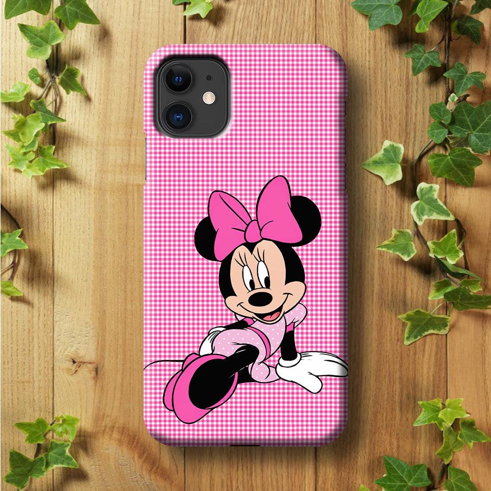 Minnie Mouse Pink Motive iPhone 11 Case-Plastic / Full Wrap (3D Case)-Xtracase