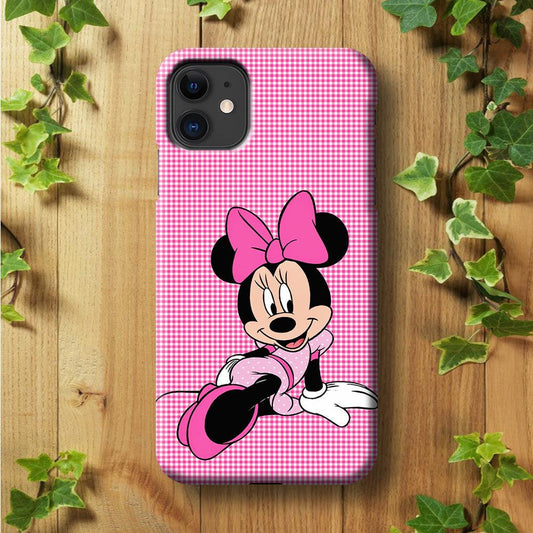 Minnie Mouse Pink Motive iPhone 11 Case-Plastic / Full Wrap (3D Case)-Xtracase