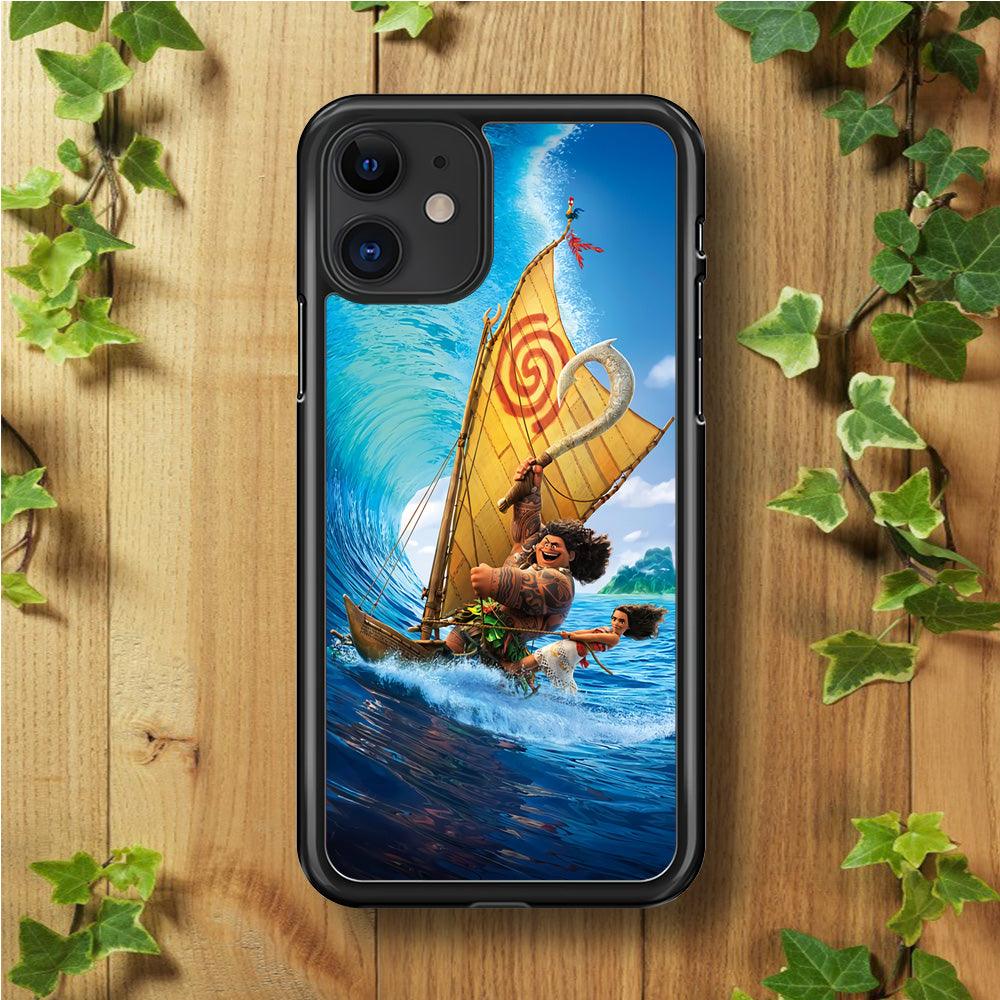 Moana Sailing on The Sea iPhone 11 Case-Rubber / Black (2D Case)-Xtracase