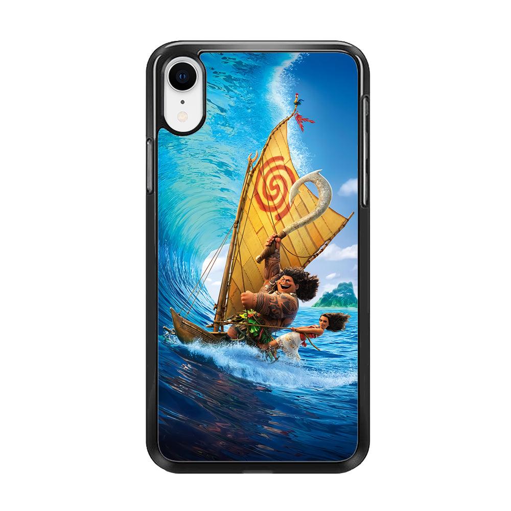 Moana Sailing on The Sea iPhone XR Case-Rubber / Black (2D Case)-Xtracase