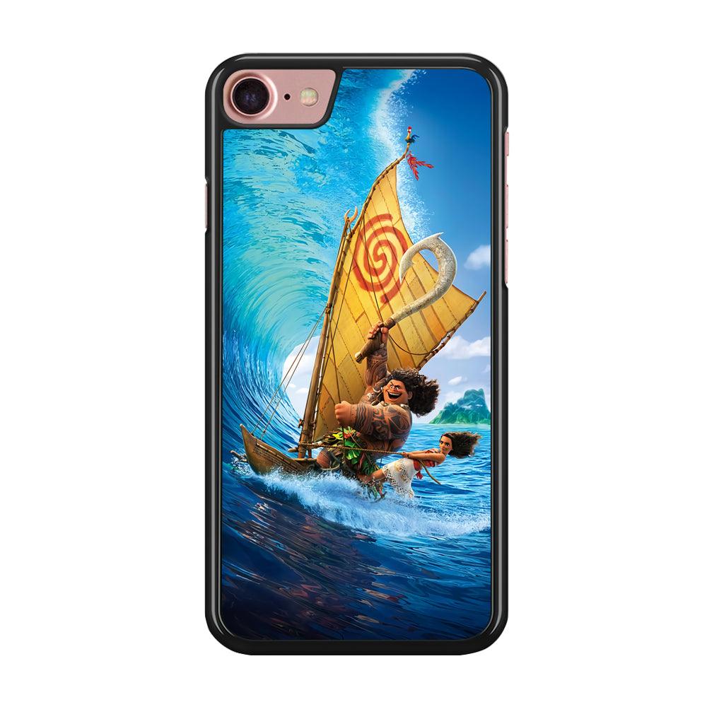 Moana Sailing on The Sea iPhone SE 2020 Case-Rubber / Black (2D Case)-Xtracase