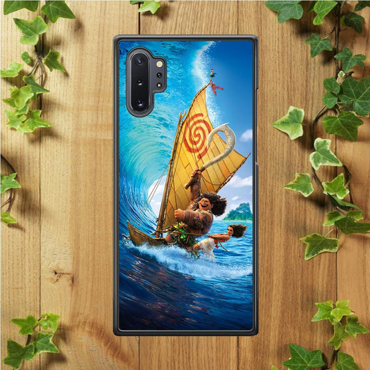 Moana Sailing on The Sea Samsung Galaxy Note 10 Plus Case-Rubber / Black (2D Case)-Xtracase
