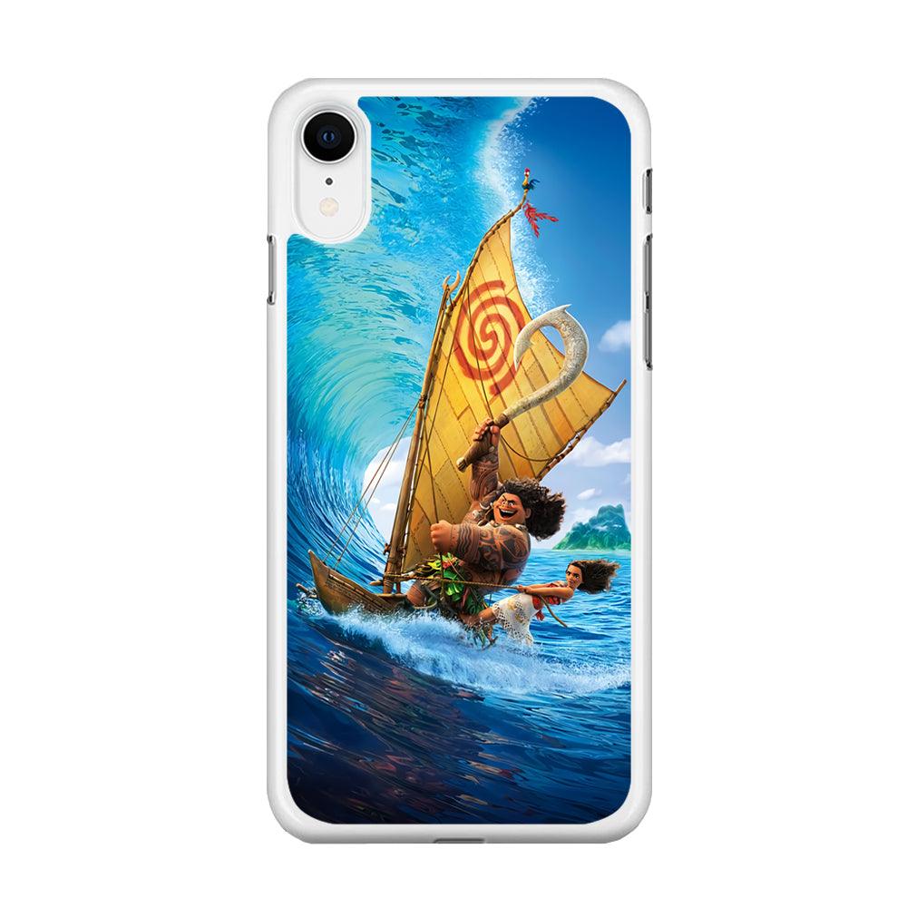 Moana Sailing on The Sea iPhone XR Case-Rubber / White (2D Case)-Xtracase
