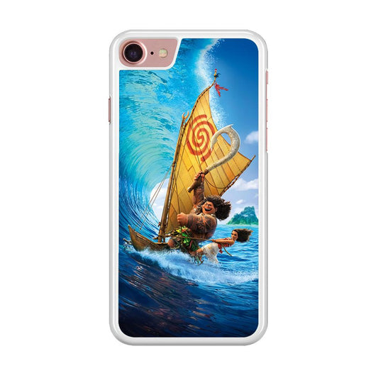 Moana Sailing on The Sea iPhone SE 2020 Case-Rubber / White (2D Case)-Xtracase