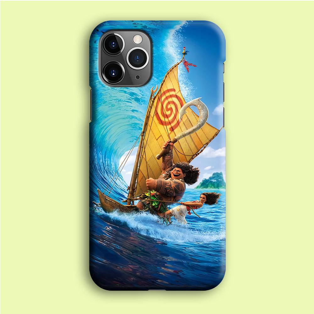 Moana Sailing on The Sea iPhone 12 Pro Case-Plastic / Full Wrap (3D Case)-Xtracase
