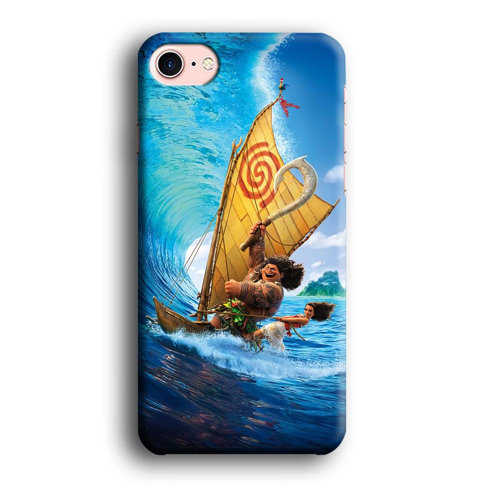 Moana Sailing on The Sea iPhone SE 2020 Case-Plastic / Full Wrap (3D Case)-Xtracase