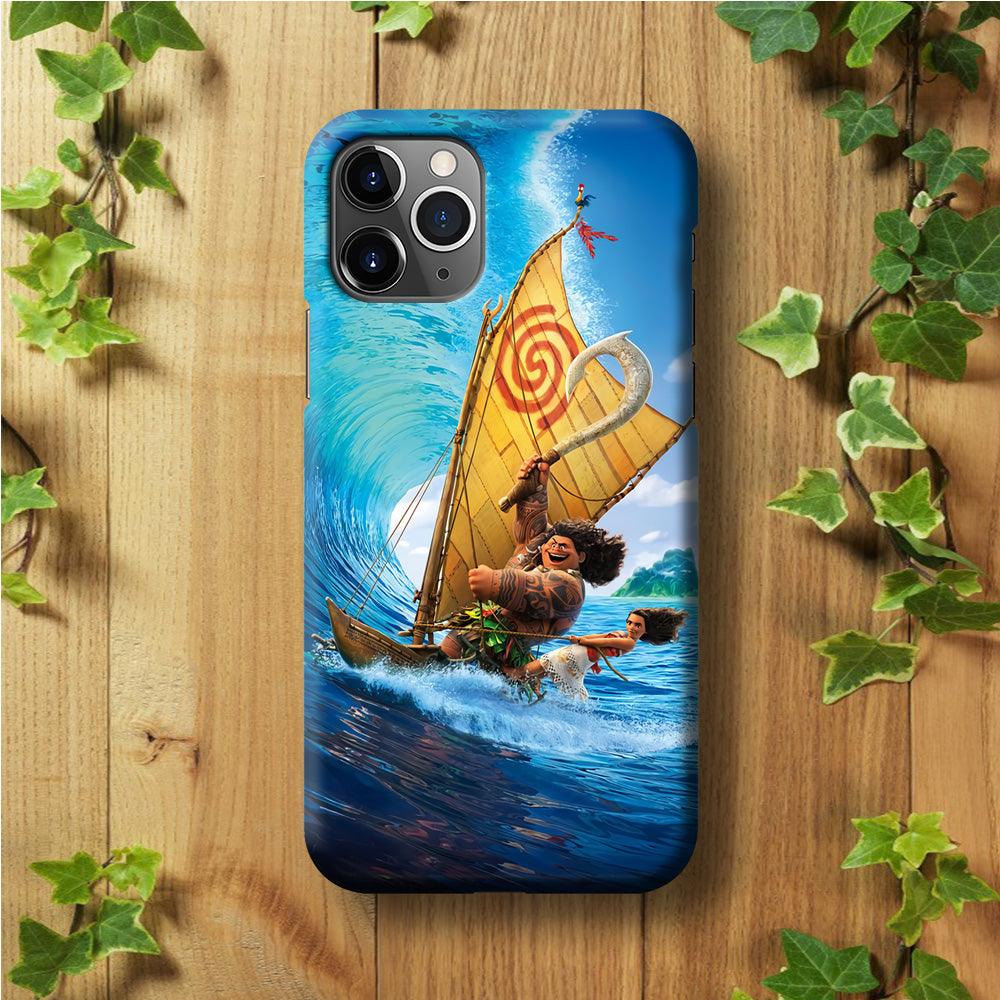 Moana Sailing on The Sea iPhone 11 Pro Max Case-Plastic / Full Wrap (3D Case)-Xtracase