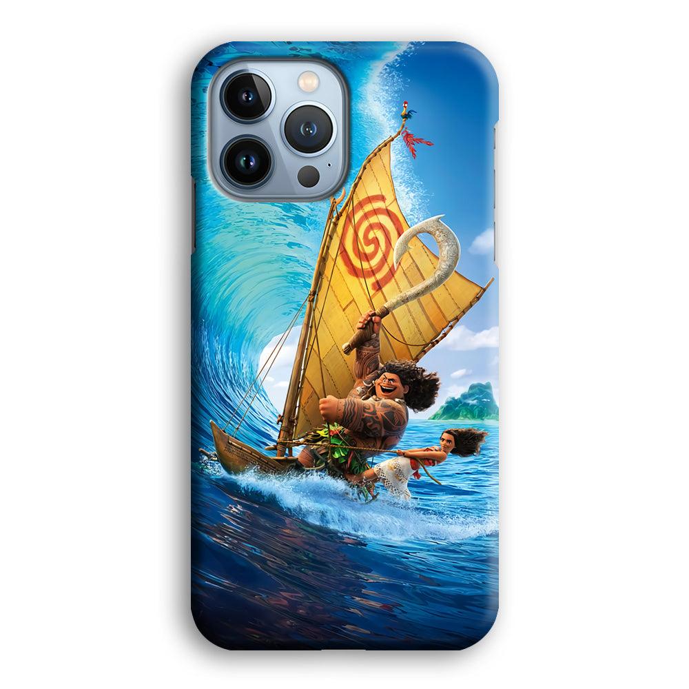 Moana Sailing on The Sea iPhone 13 Pro Case-Plastic / Full Wrap (3D Case)-Xtracase