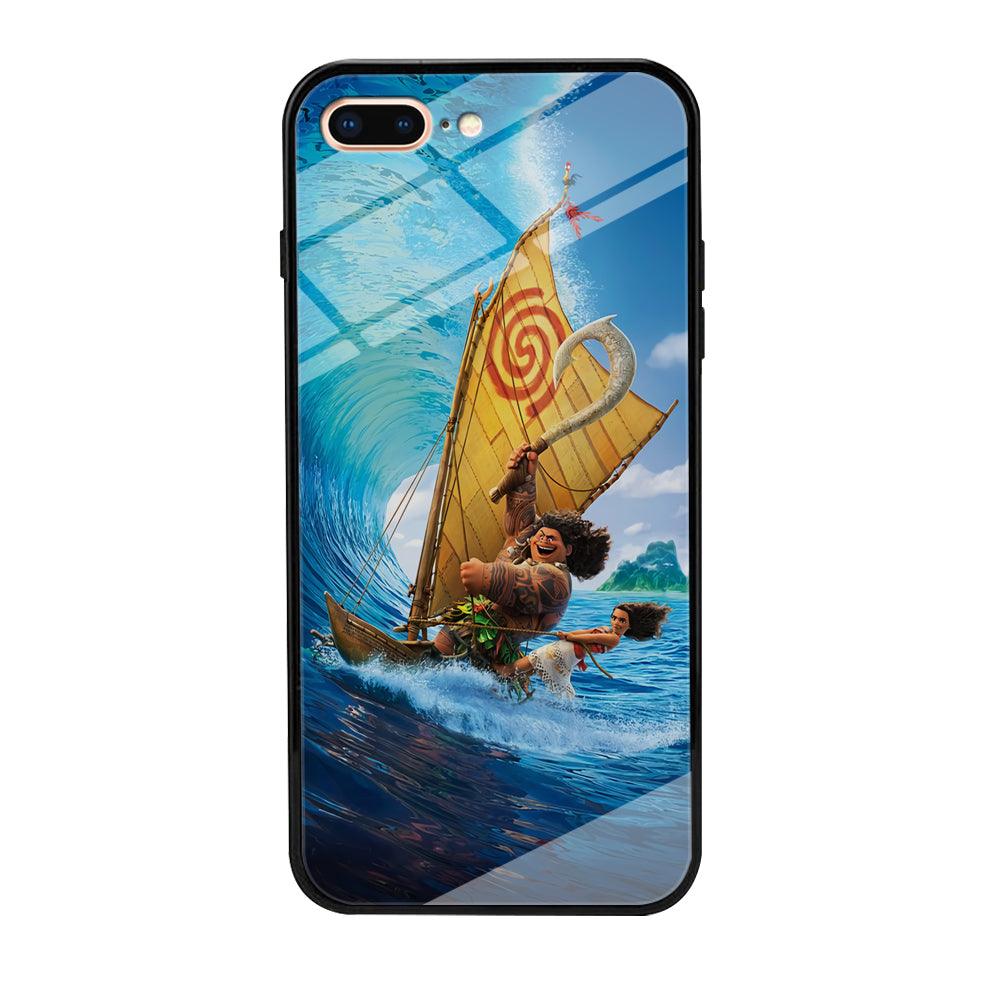 Moana Sailing on The Sea iPhone 7 Plus Case-Tempered Glass Case-Xtracase