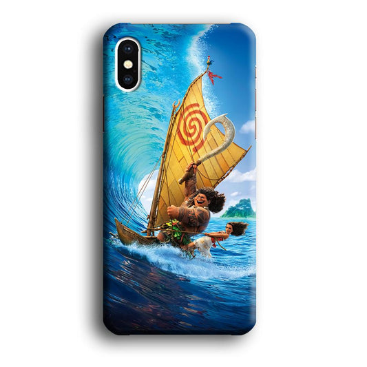 Moana Sailing on The Sea iPhone Xs Case-Plastic / Full Wrap (3D Case)-Xtracase