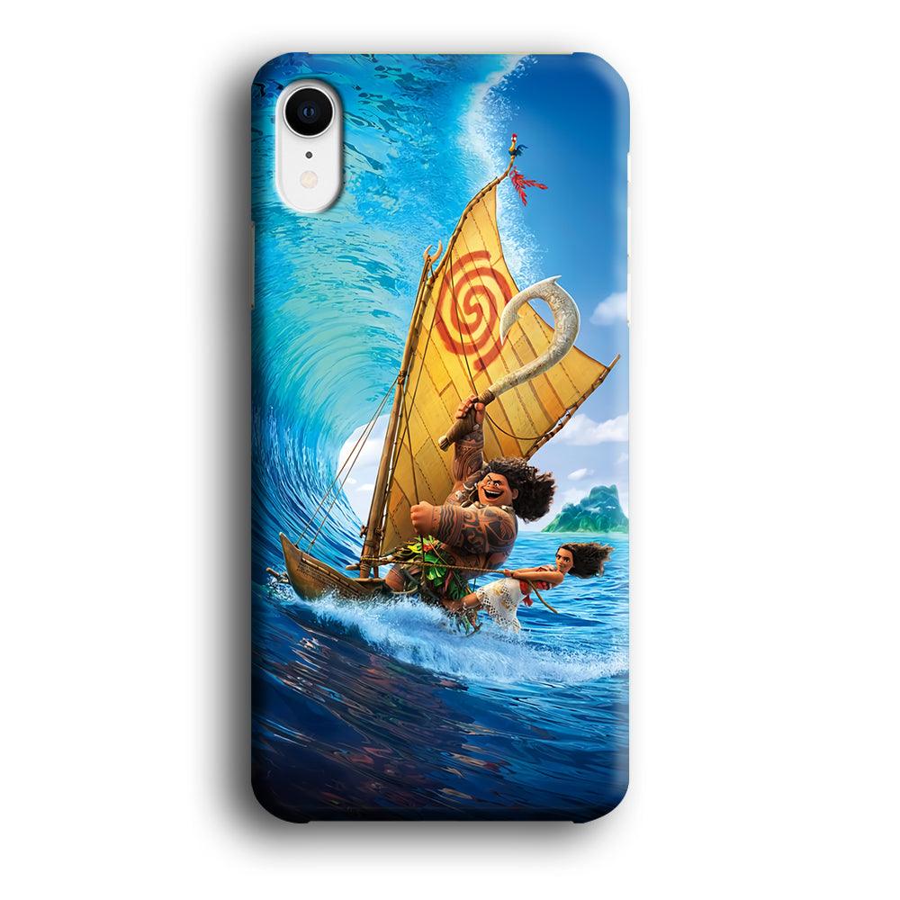 Moana Sailing on The Sea iPhone XR Case-Plastic / Full Wrap (3D Case)-Xtracase